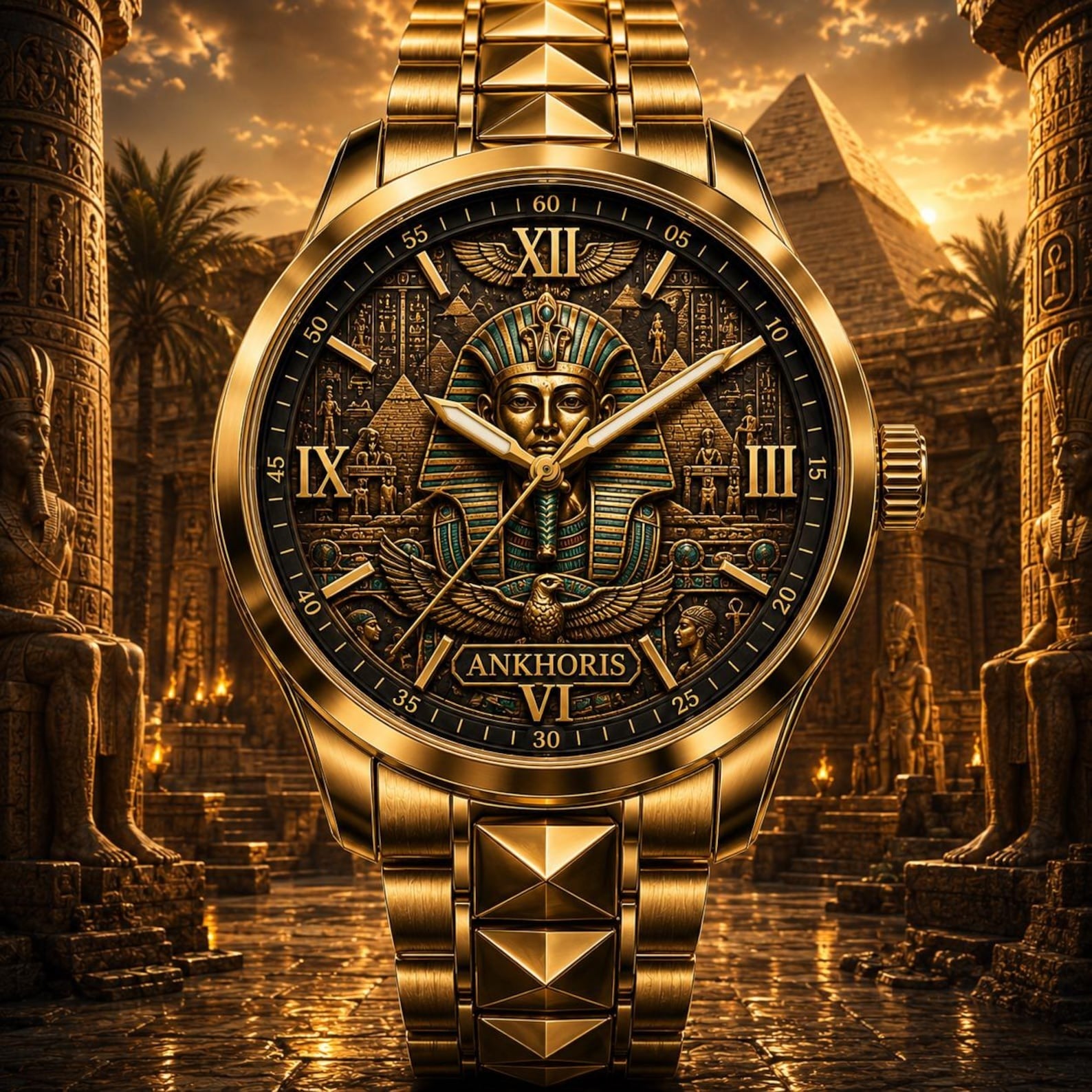 Custom Pharaoh Watch — personalized with a custom name