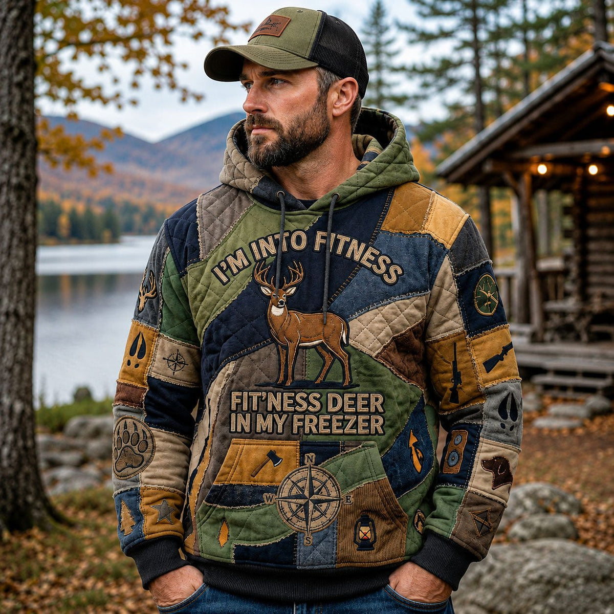 Im Into Fitness hoodie, all-over print
