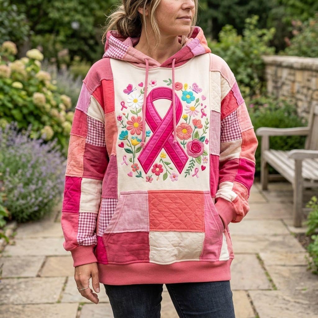 Floral Ribbon Bloom hoodie, all-over print