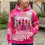 Pink Gown Row hoodie, all-over print