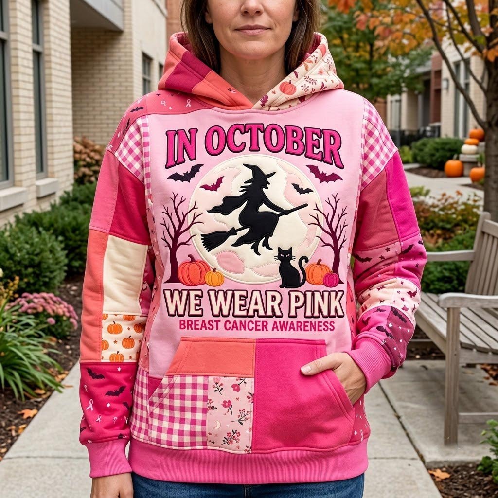 Witch Flight Silhouette hoodie, all-over print