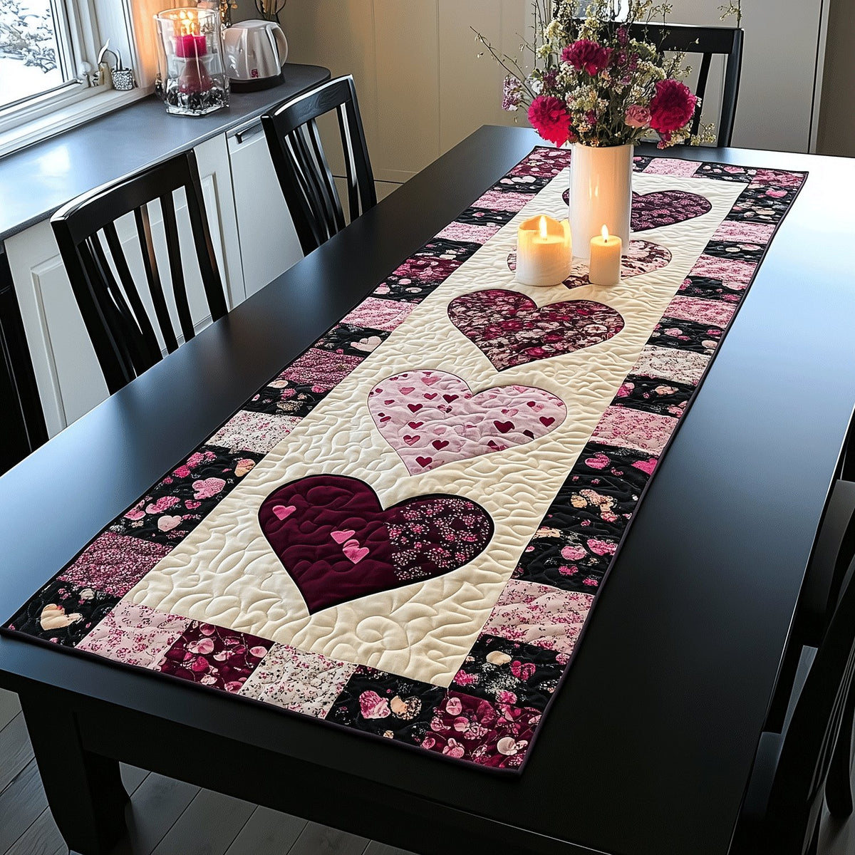 Infinite Hearts Table Runner