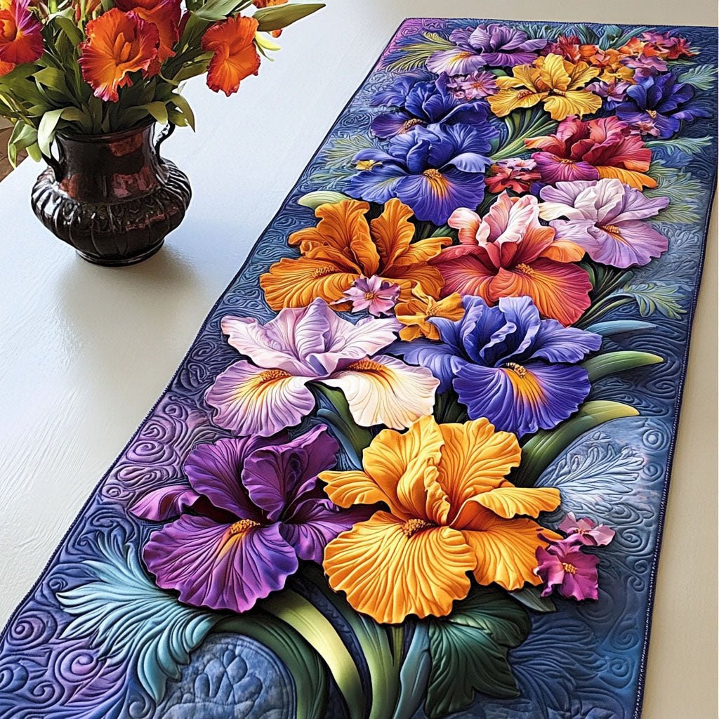 Iris Garden Delight Table Runner