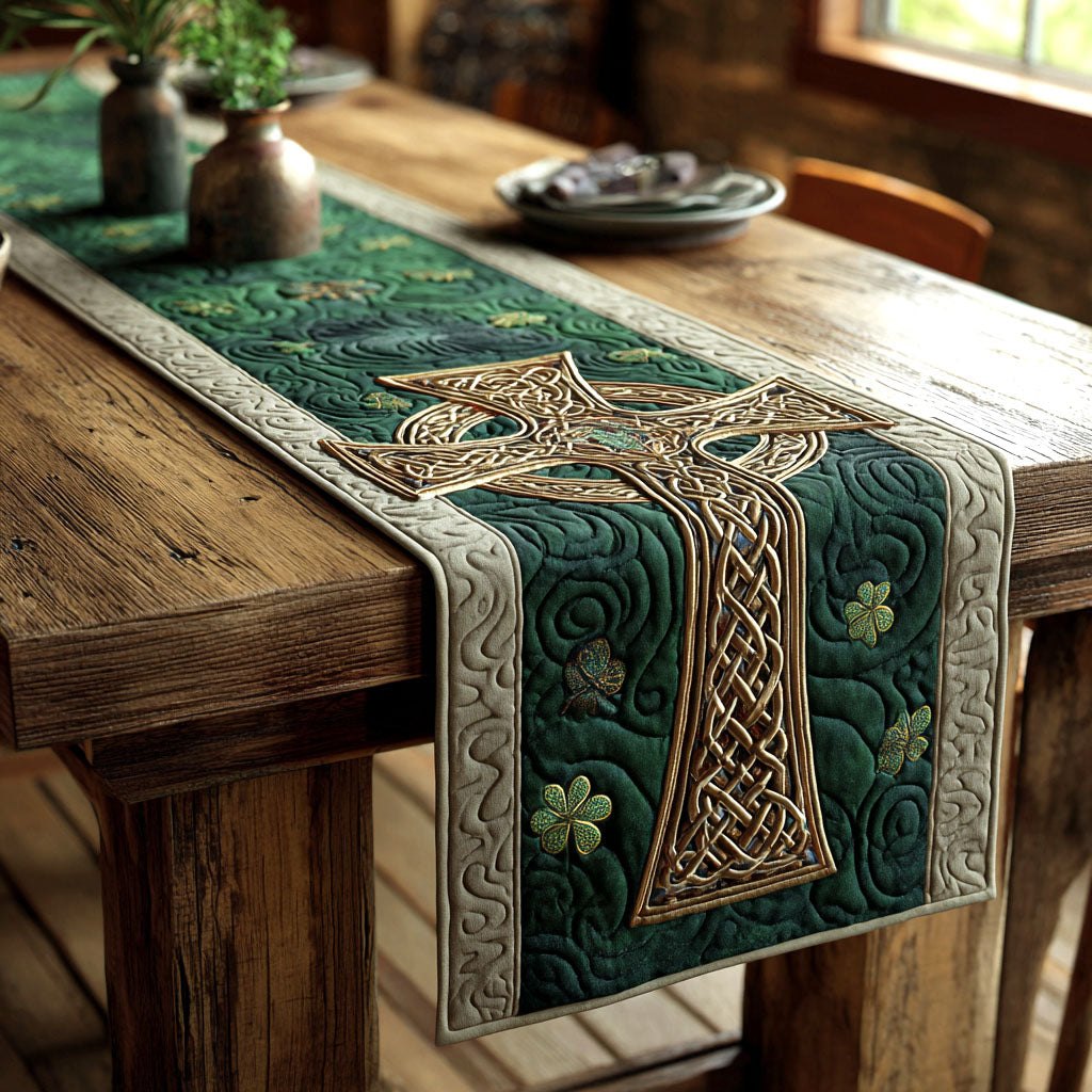 Irish Cross Blessing Table Runner