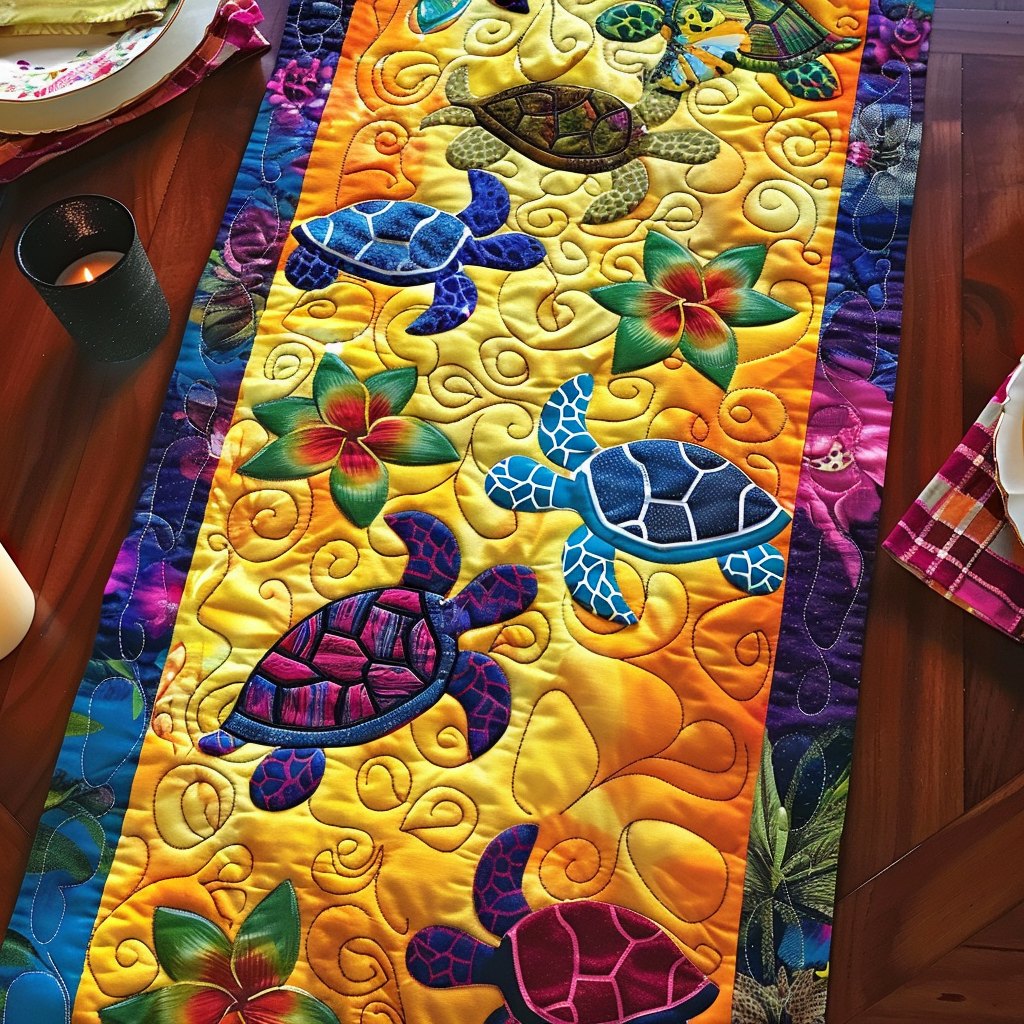 Island Turtle Dream Table Runner