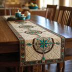 Ivory Compass Place Table Runner