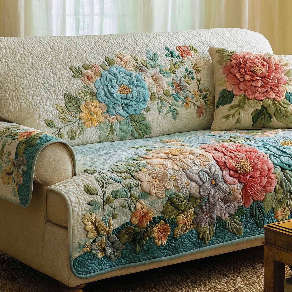 Ivory Garden Sofa Cover