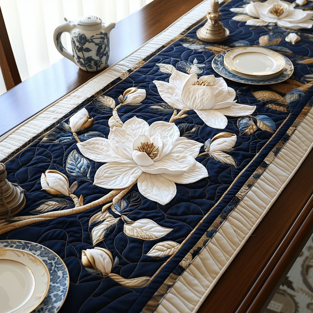 Ivory Magnolia Table Runner