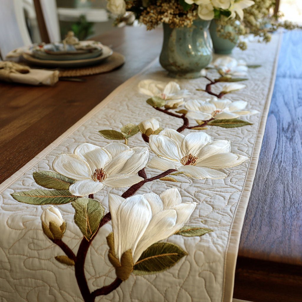 Ivory Petals Table Runner