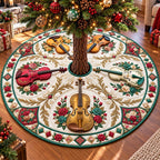 Ivory Rose Sonata Christmas Tree Skirt