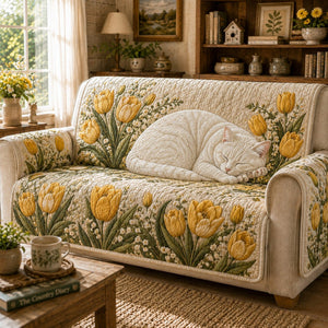Ivory Tulip Drift Sofa Cover - Made to Order