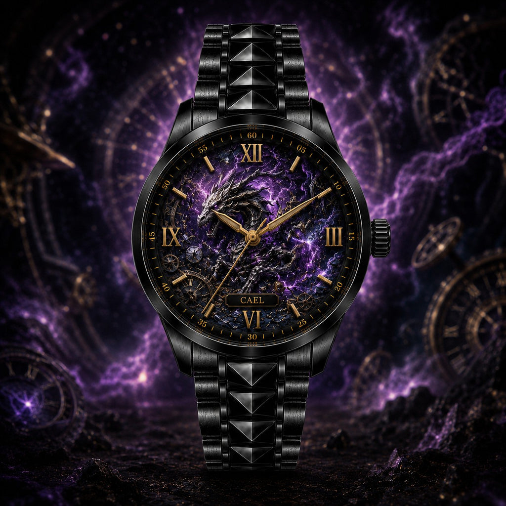 Custom Personalized Arcane Storm Dragon Watch — personalized with a custom name