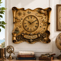 Treasure map Custom Name Wall Clock — personalized with a custom name