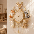 Personalized woodland animal Custom Name Wall Clock — personalized with a custom name