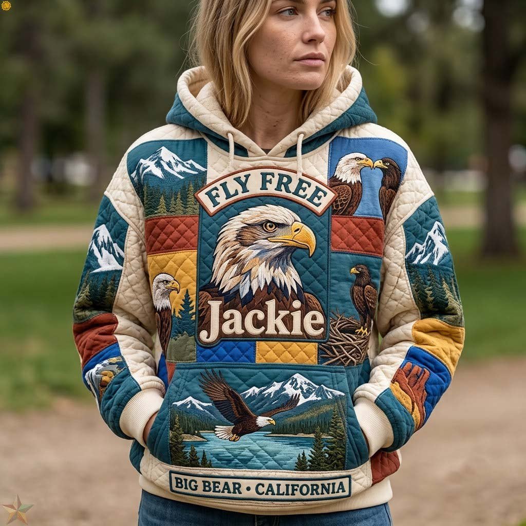 Jackie Over Big Bear hoodie, all-over print