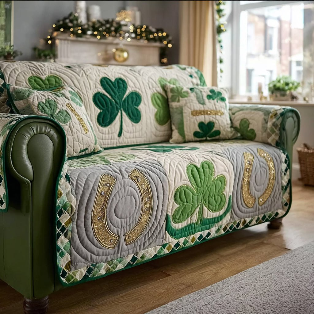 Jade Shamrock Dream Sofa Cover