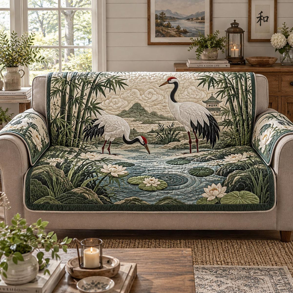 Japanese Crane Garden Sofa Cover