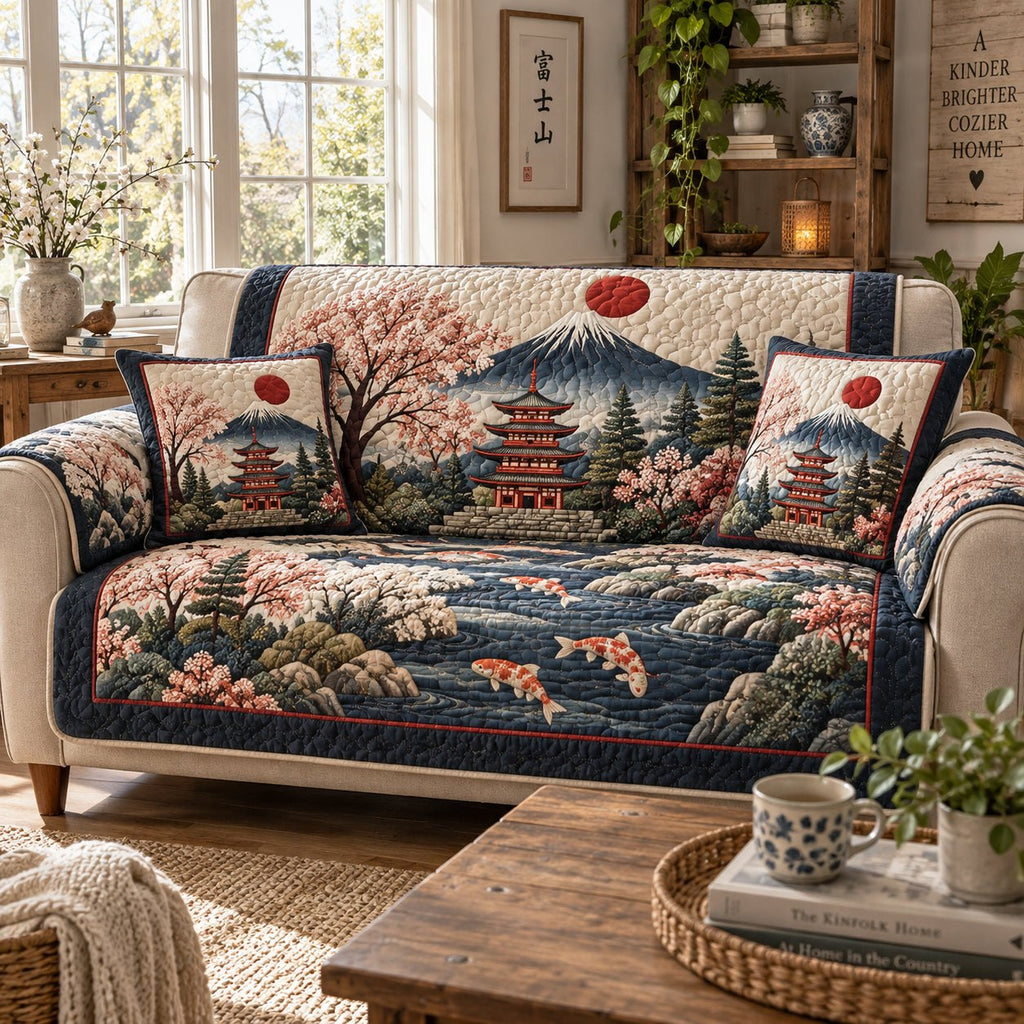 Sakura Bridge Garden Sofa Cover