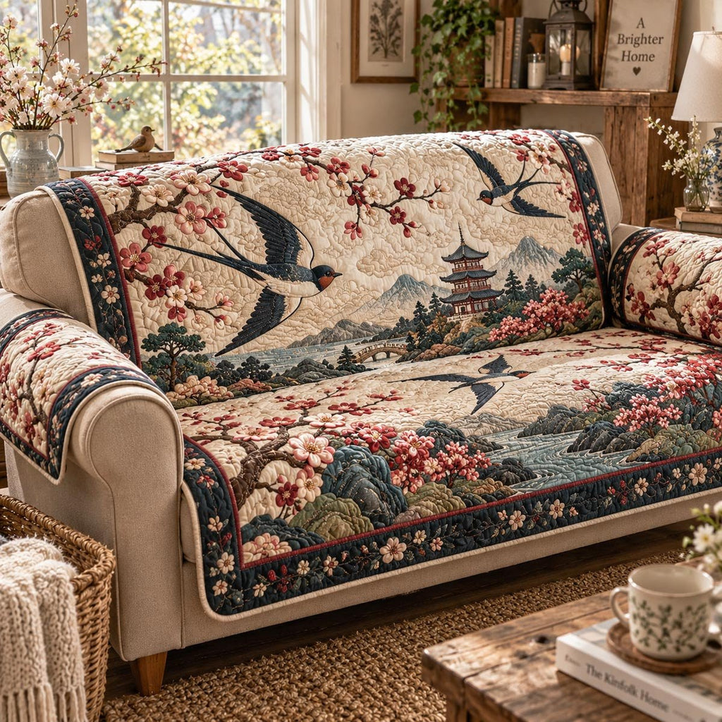 Japanese Swallow Sofa Cover
