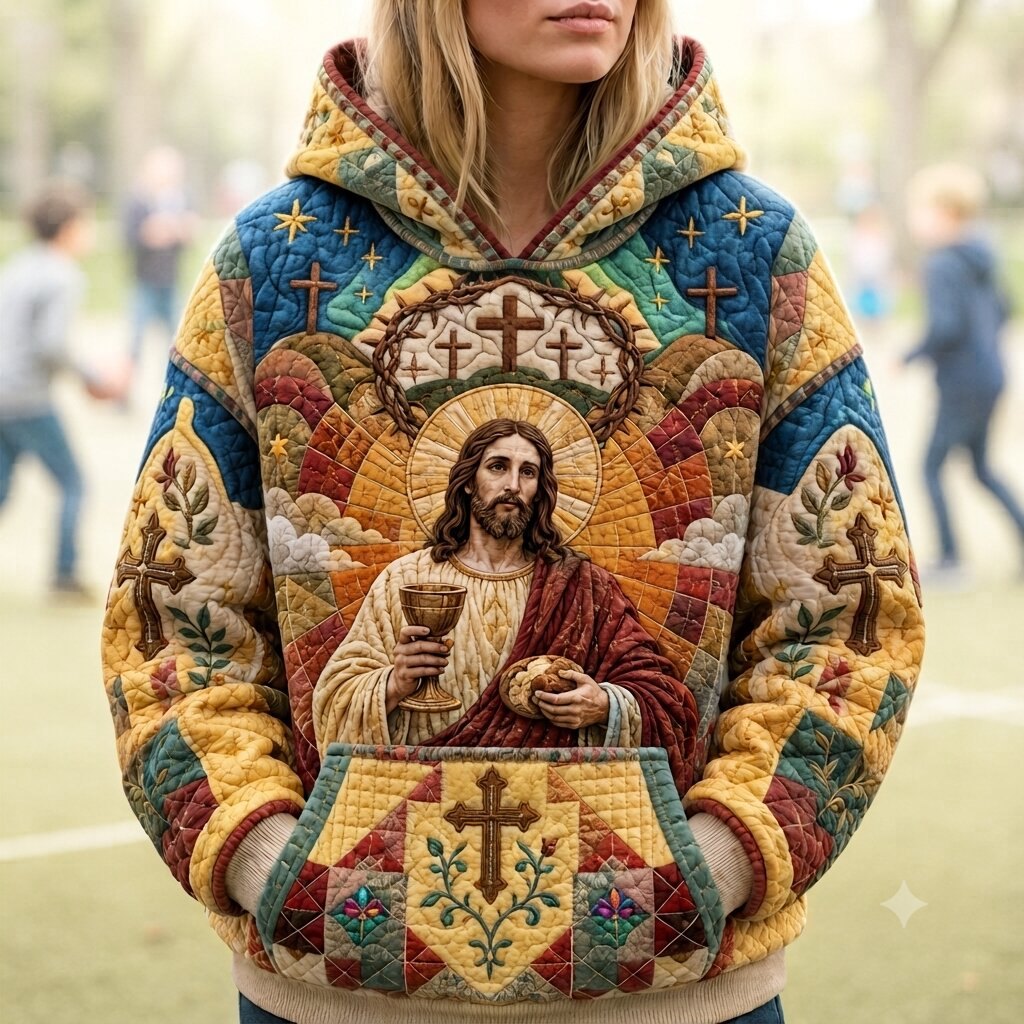 Jesus Divine Peace hoodie, all-over print