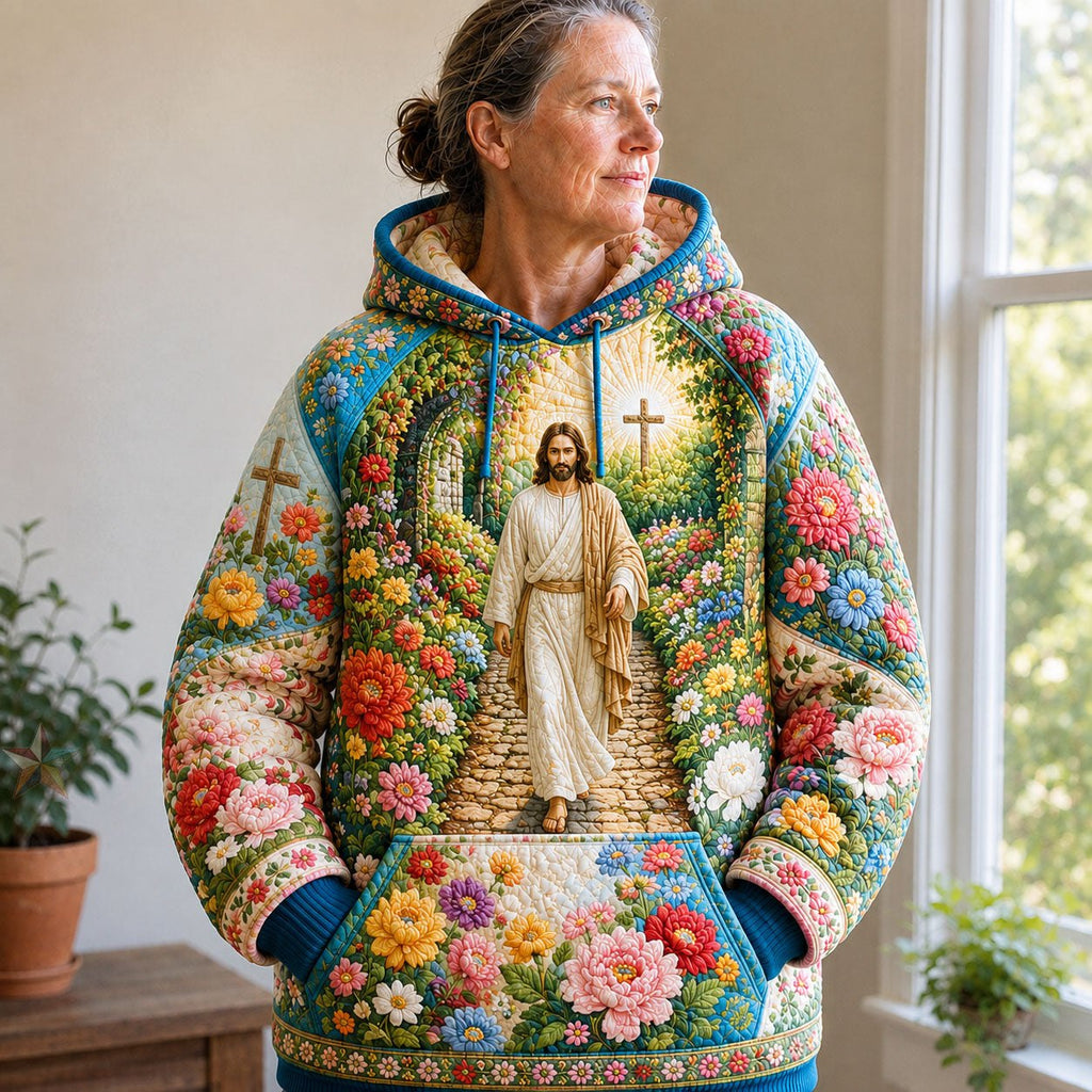 Jesus Garden Path hoodie, all-over print