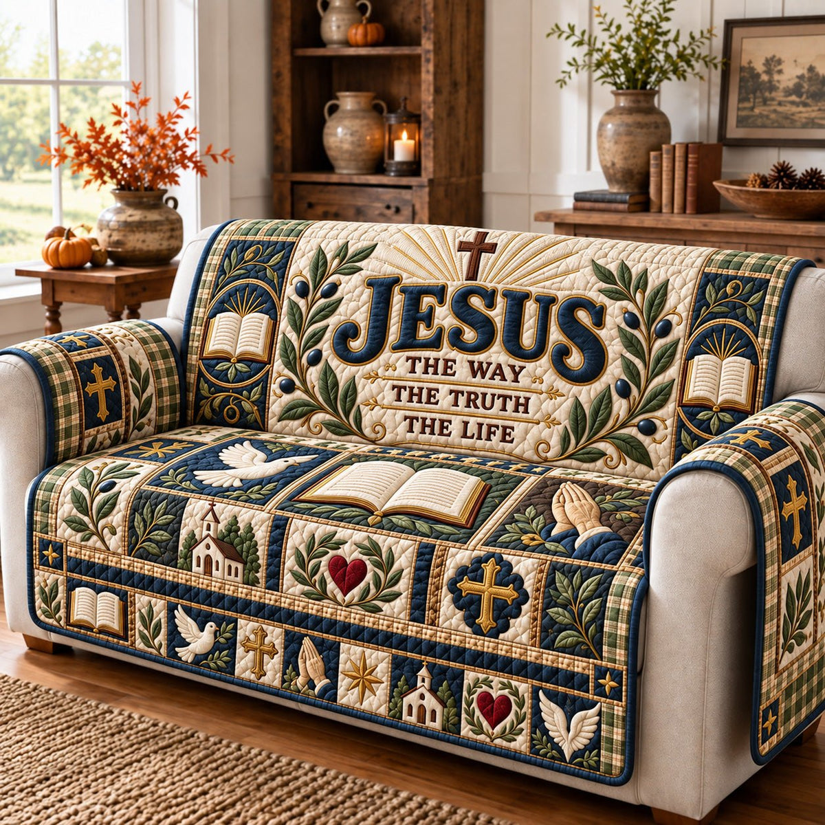 Jesus the Way Sofa Cover