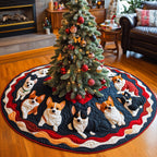 Jingle Bell Corgi Chritstmas Christmas Tree Skirt