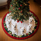 Jingle Bells Westie Christmas Tree Skirt