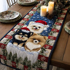 Jingle Poms Table Runner
