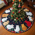 Jolly Kitty Joy Christmas Tree Skirt