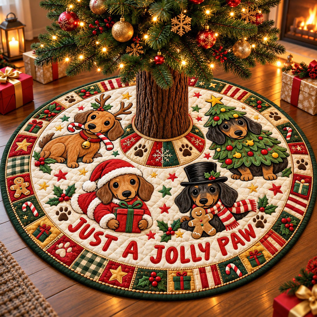 Jolly Paw Christmas Tree Skirt