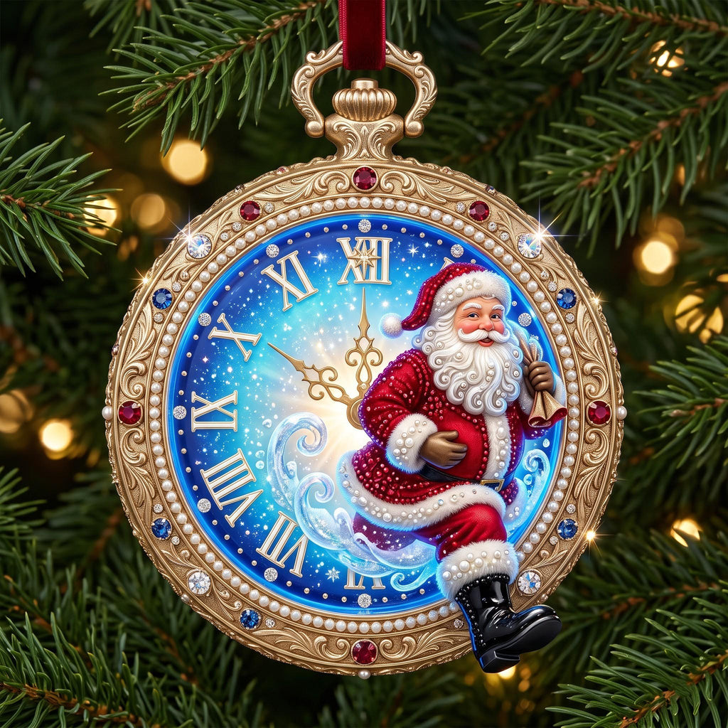 Santa Pocket Watch Christmas Ornament