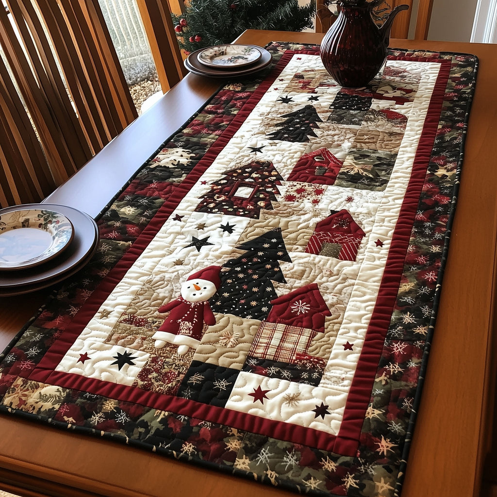 Jolly Santa Gift Table Runner