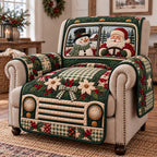 Gingham Truck Snowman Santa Sofa Cover