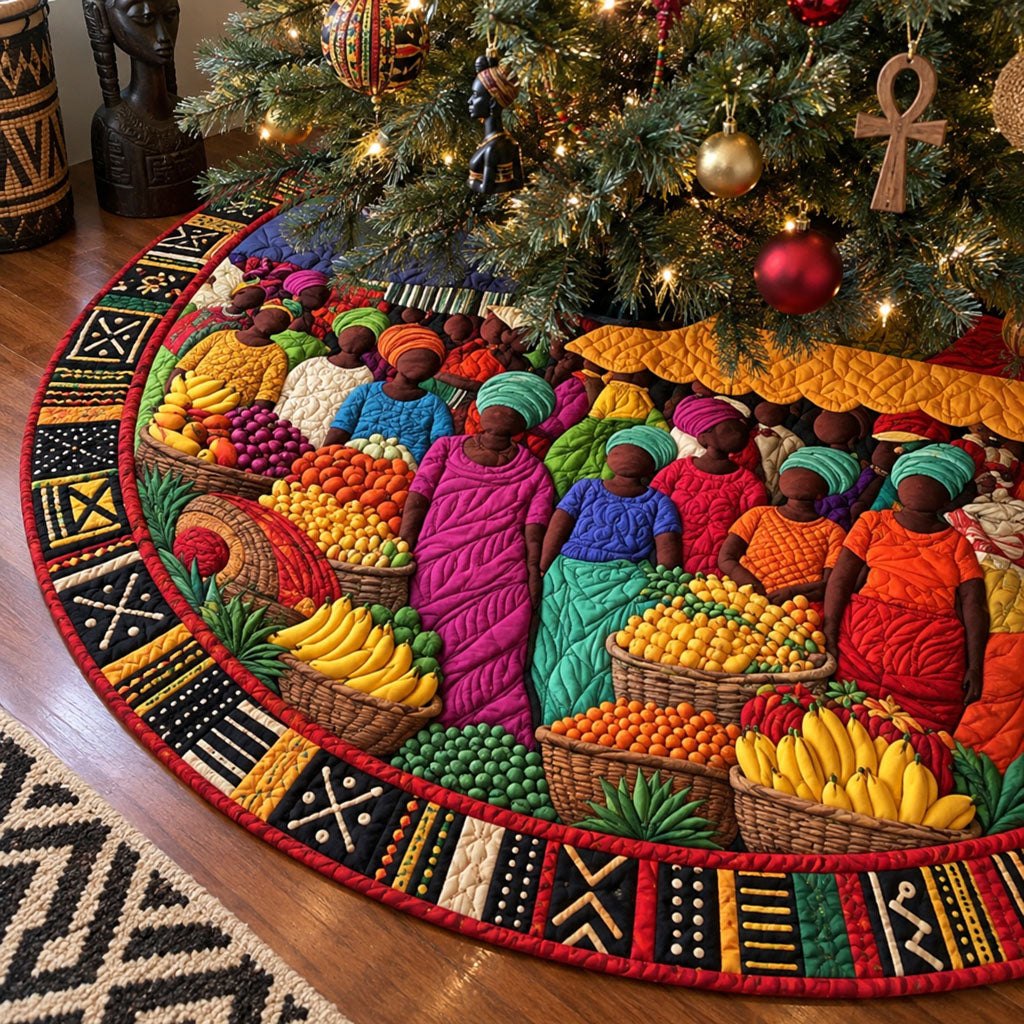 Journey Through Africa Christmas Tree Skirt