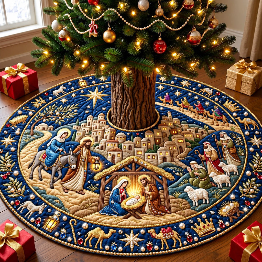 Journey To Bethlehem Christmas Tree Skirt