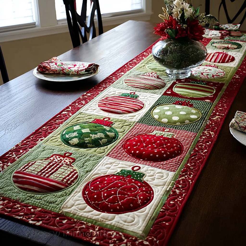 Joyful Baubles Table Runner