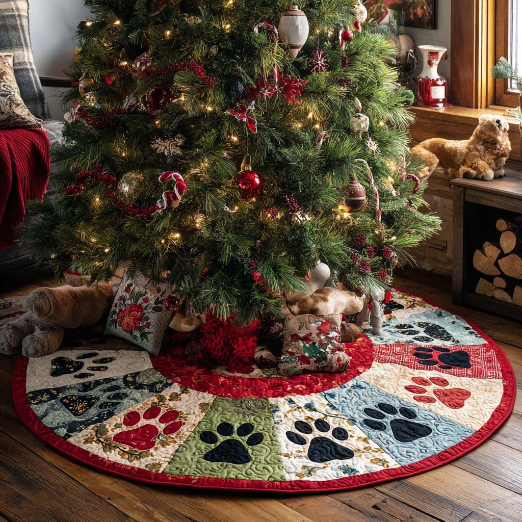 Joyful Paws Christmas Tree Skirt