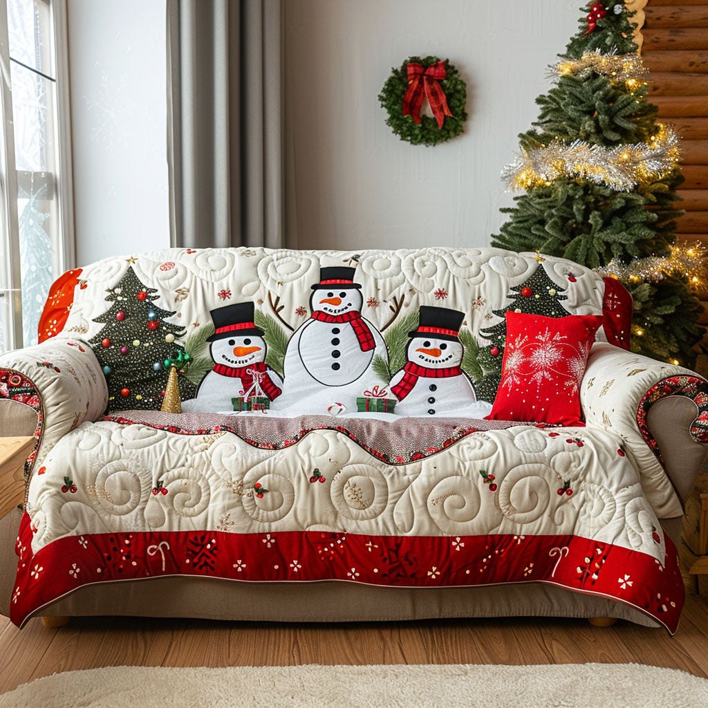 Joyful Snow Trio Sofa Cover