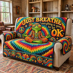 Just Breathe Hippie Frog Sofa Cover