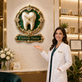 Dental Custom Name Wall Clock — personalized with a custom name