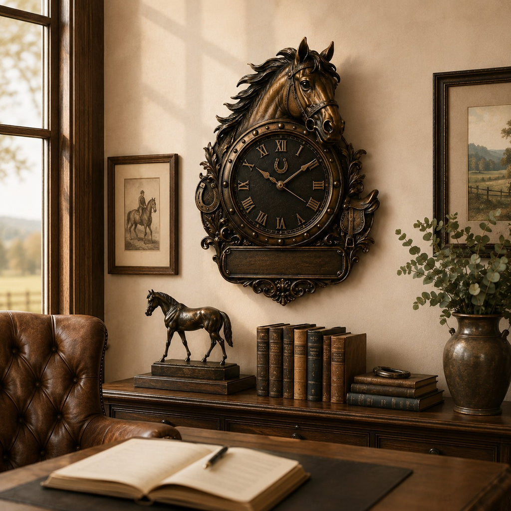 Personalized horse Custom Name Wall Clock — personalized with a custom name