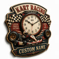 Go kart clock — personalized with a custom name