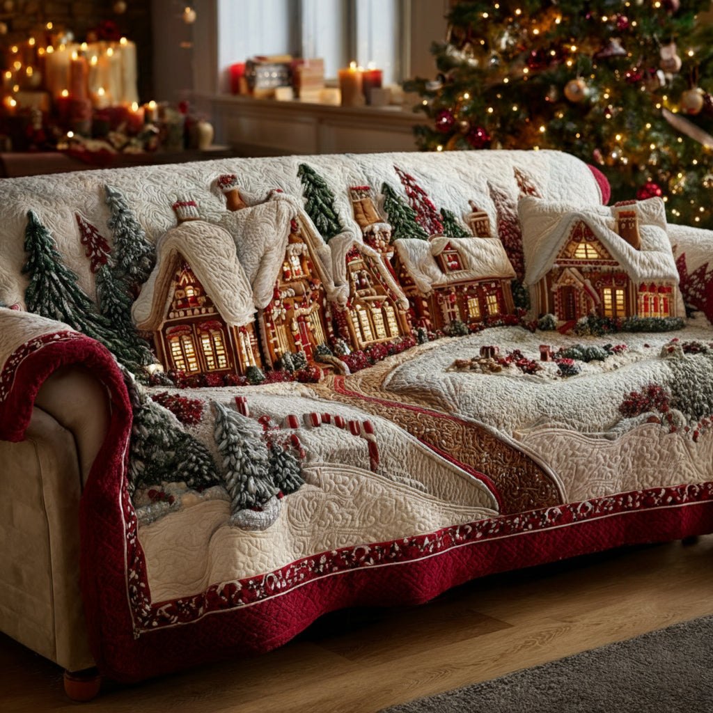 Lantern Christmas Village Sofa Cover