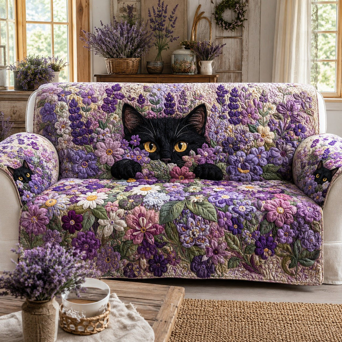 Lavender Haven Sofa Cover