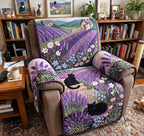 Lavender Lane Black Cats Sofa Cover