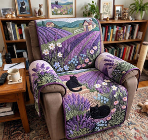 Lavender Lane Black Cats Sofa Cover - Made to Order