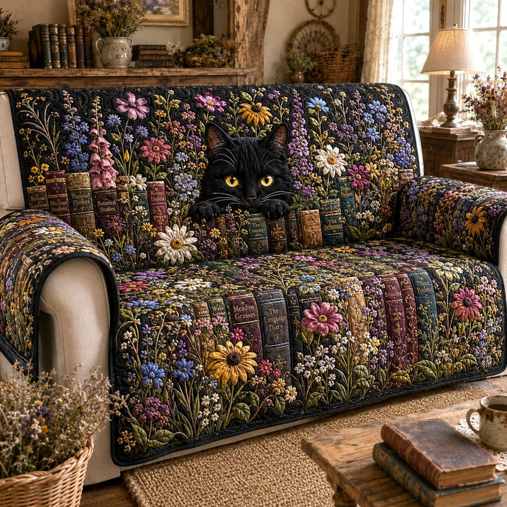 Lavender Library Sofa Cover