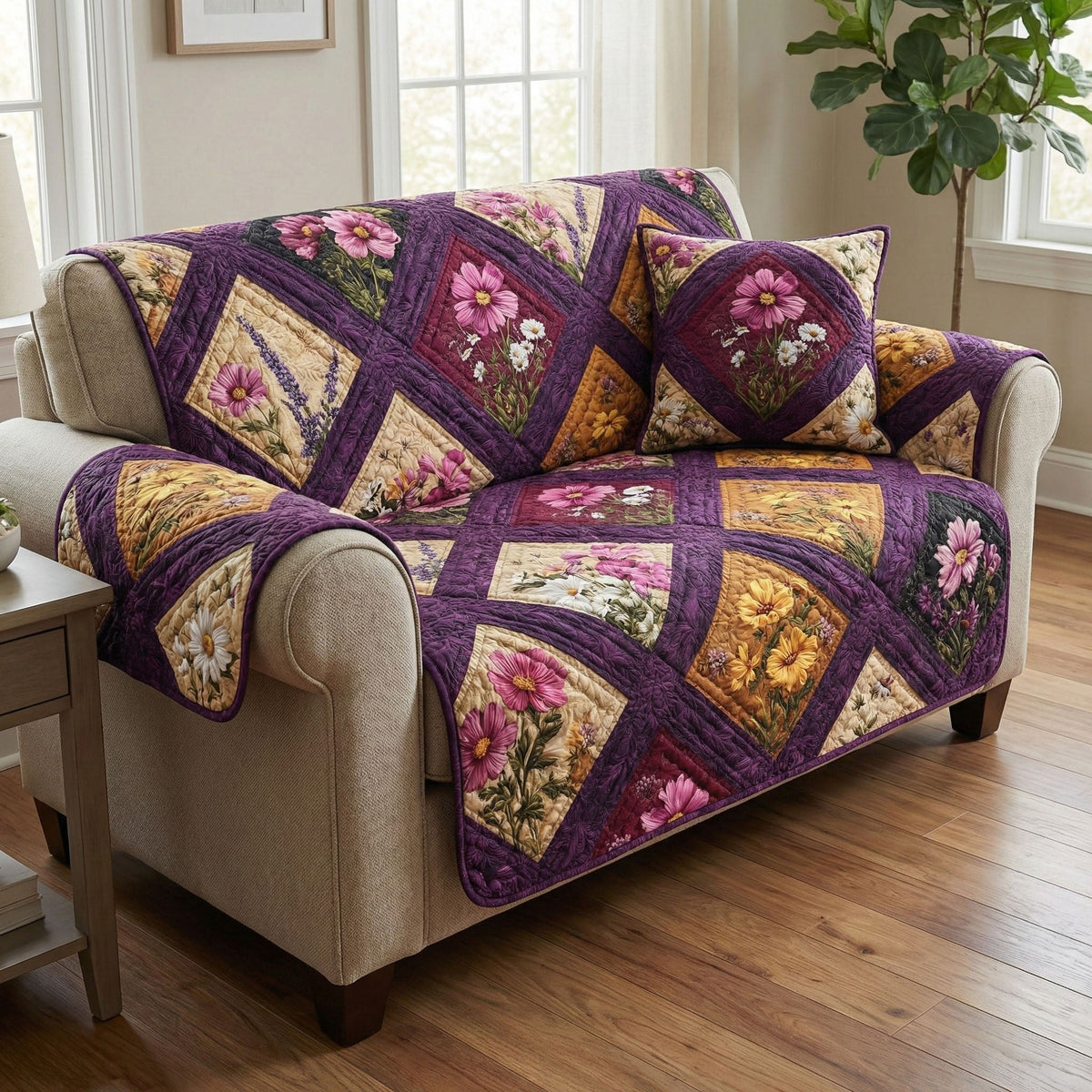 Lavender Meadow Sofa Cover