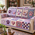 Lavender Paw Sofa Cover